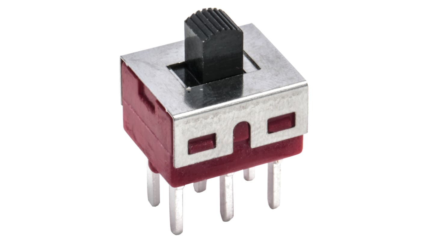 Interruttore a slitta DPDT On-Off-On montaggio su PCB