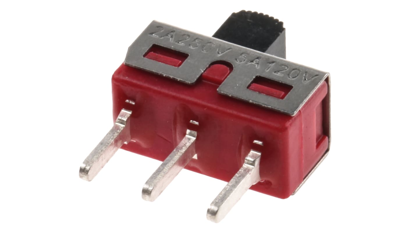 RS PRO PCB Slide Switch SPDT Latching 5 A @ 28 V dc Top