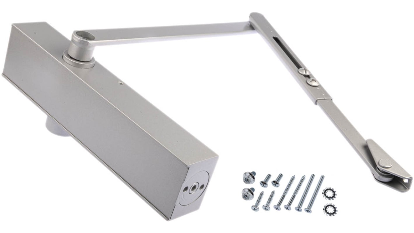 RS PRO Grey Fire Door Suitable Door Closer