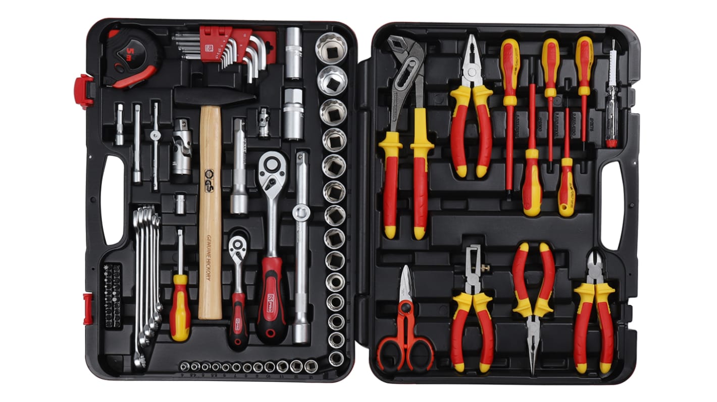 RS PRO 88 Piece Electricians Tool Kit with Case VDE Approved RS
