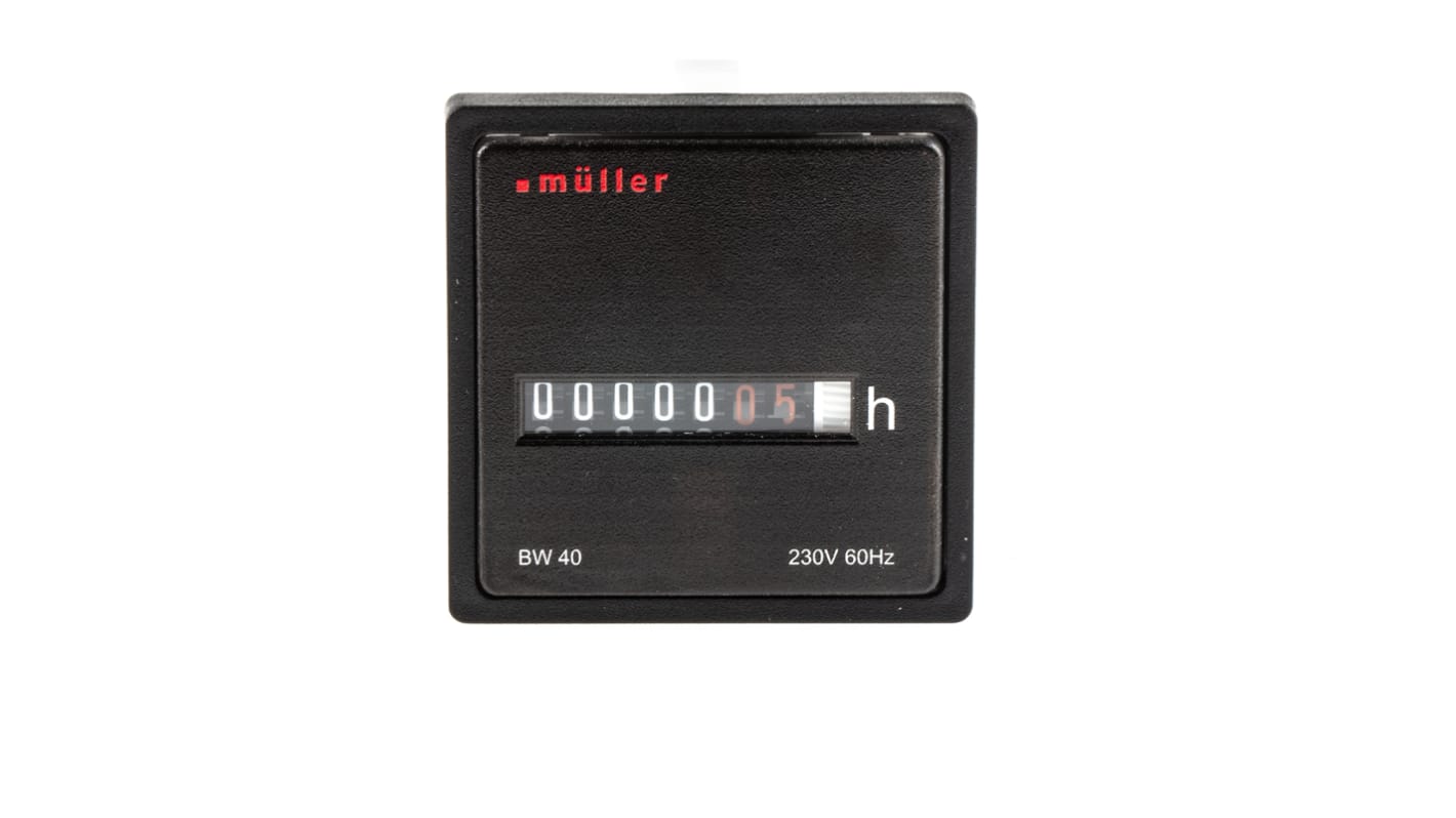 Rs-Online Contatore Muller Ore display Analogico 6 cifre 60 Hz 230 V c.a