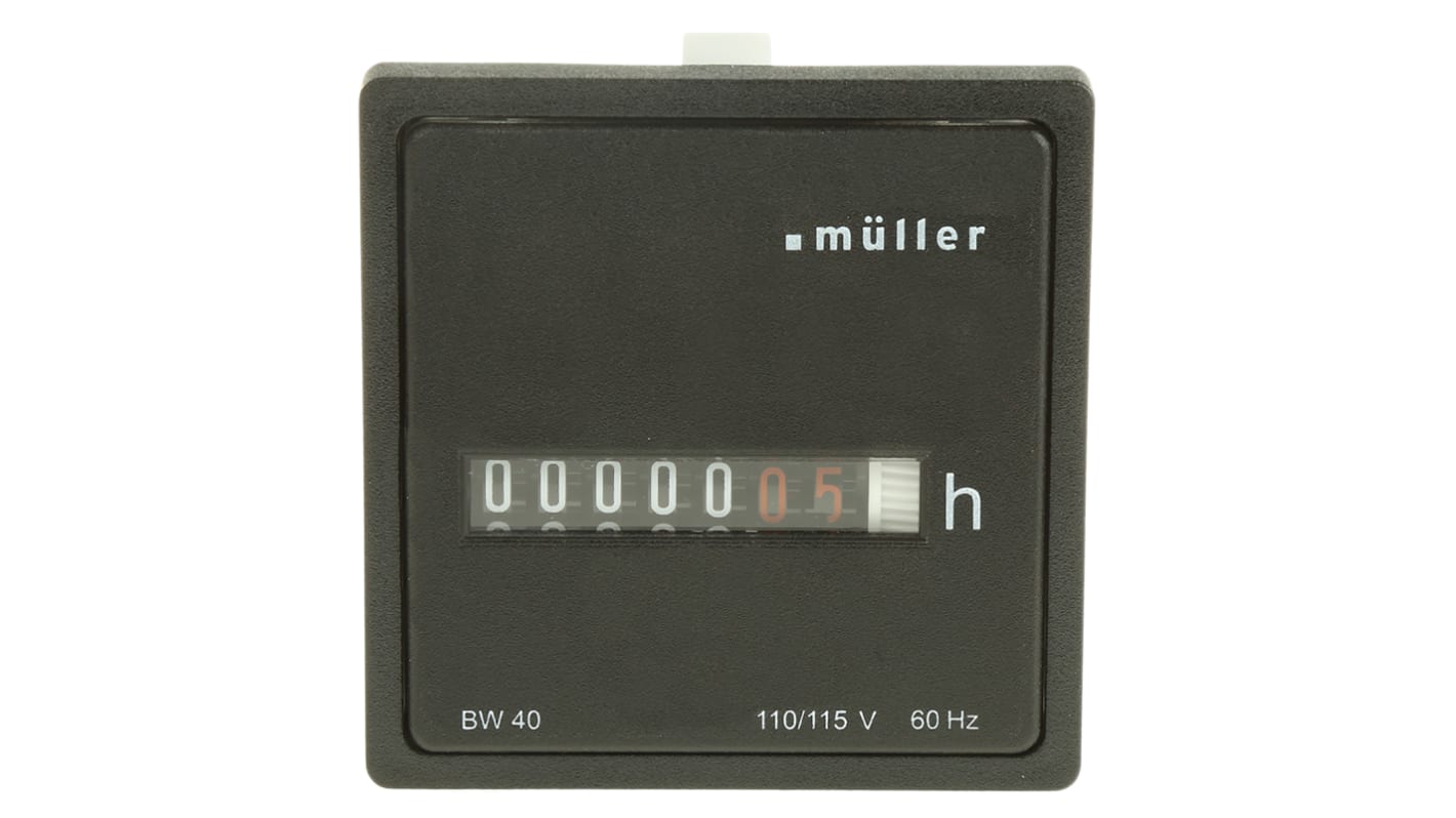 Muller BW40 Hour Meter Counter, 6 Digit, 115 V ac