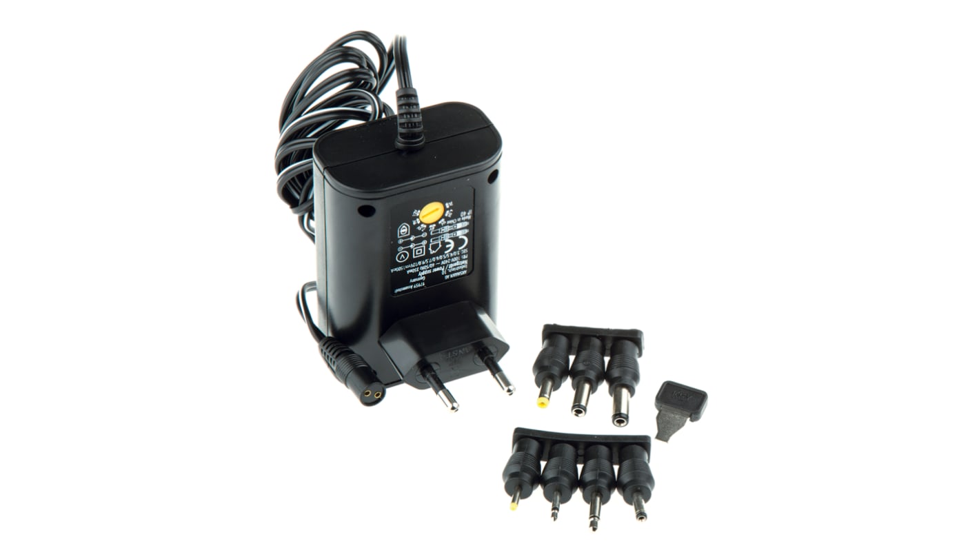 Ansmann 18W Plug-In AC/DC Adapter 3V dc Output, 1.5A Output