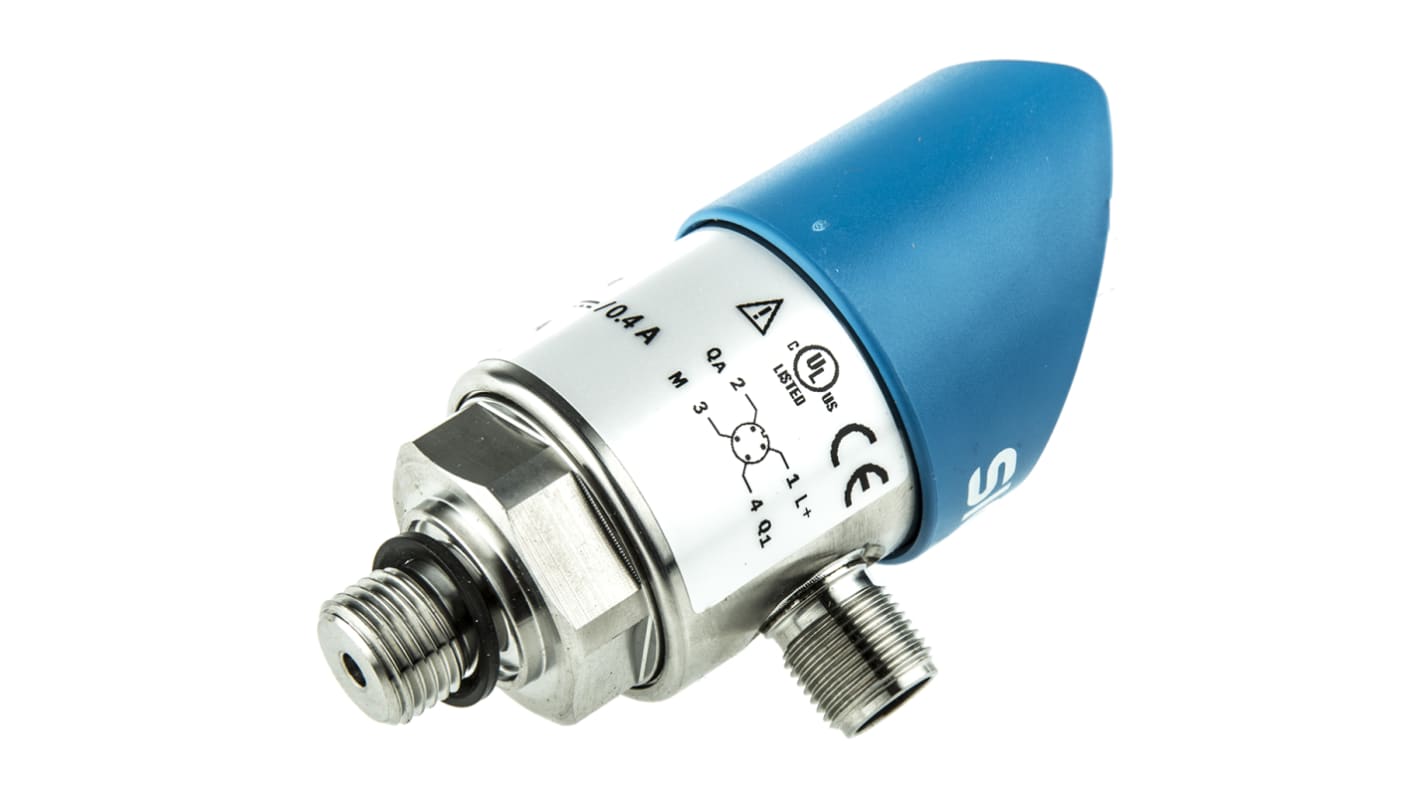 Sick Pressure Sensor, 0bar Min, 10bar Max, Analogue + PNP-NO/NC Programmable Output, Relative Reading