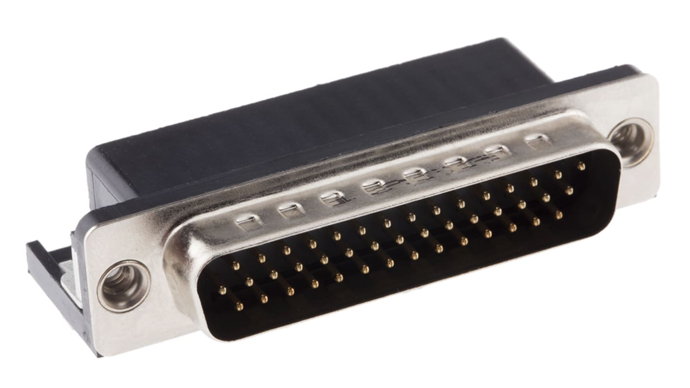 Amphenol ICC 10090926 44 Way Right Angle Through Hole D-sub Connector Plug, 2.29mm Pitch