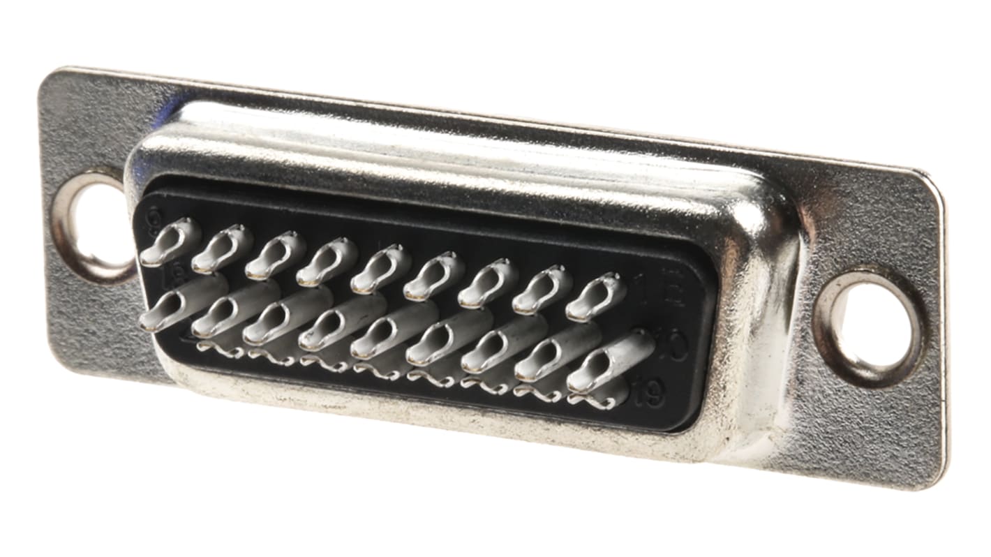 Conector D-sub Amphenol Communications Solutions, paso 2.29mm, Recto D-Sub de alta densidad, Montaje en Panel Mount,