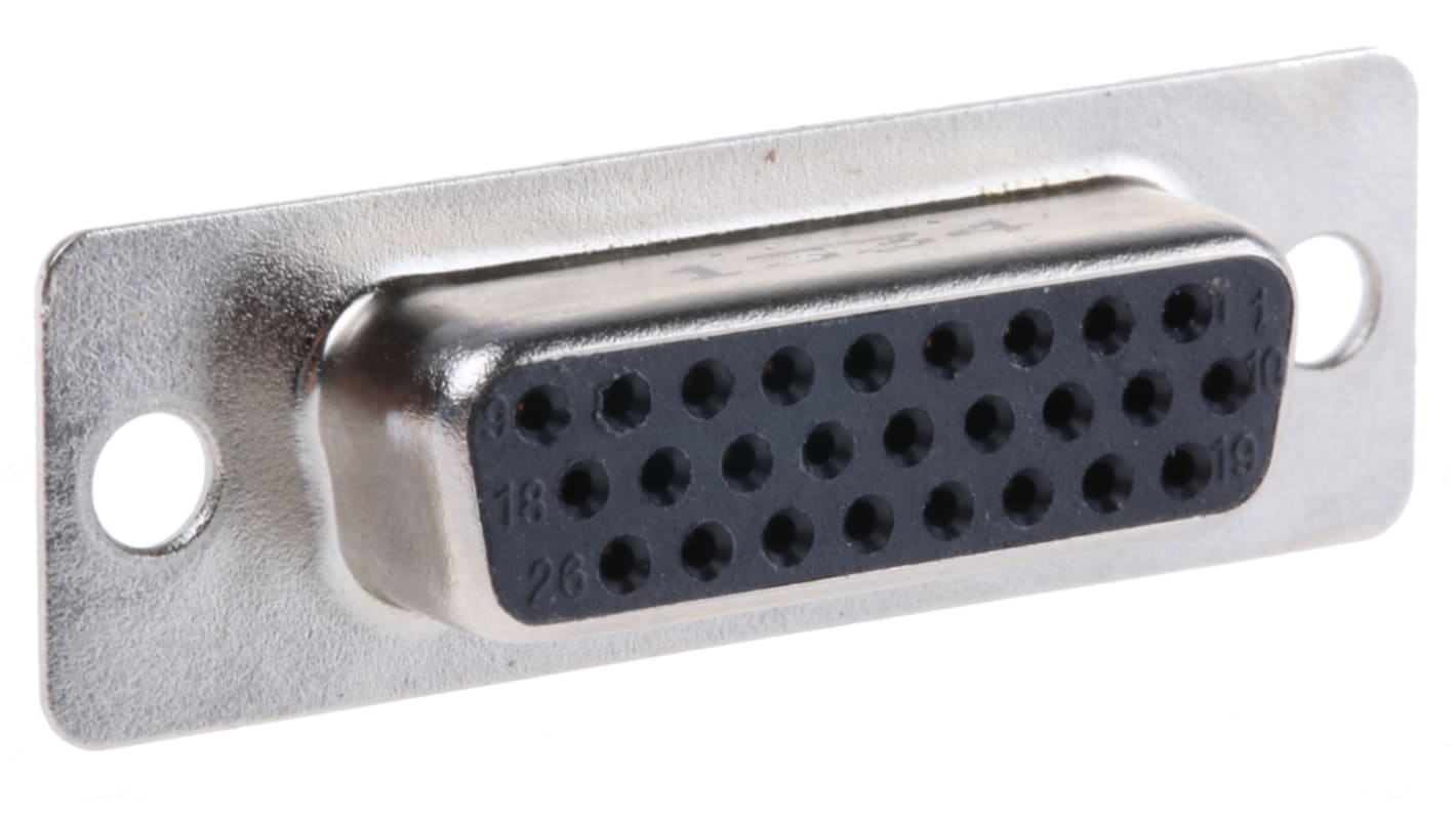 Amphenol Communications Solutions 26 Way Panel Mount D-sub Connector Socket, 2.29mm Pitch