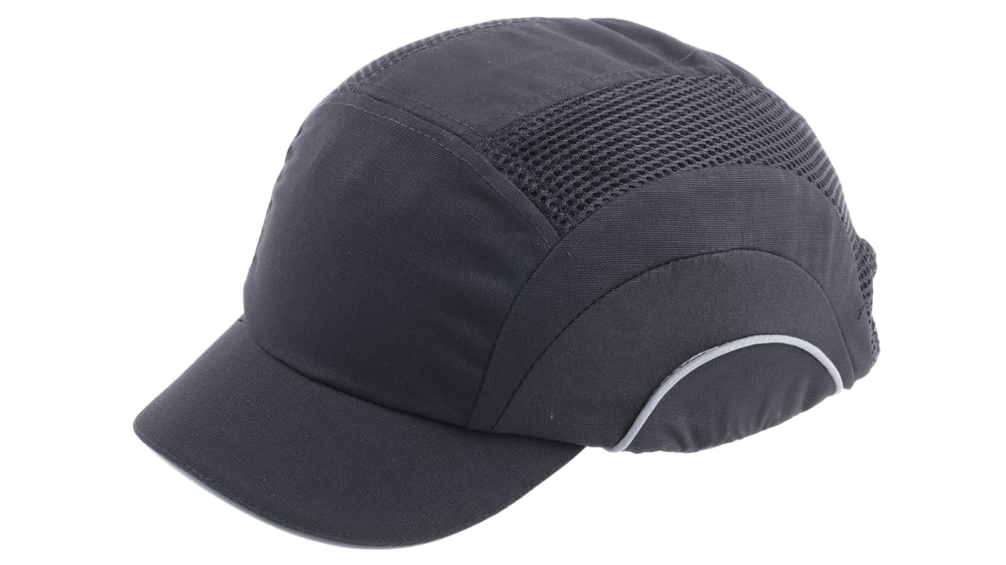 JSP Black Short Peaked Safety Cap, HDPE Protective Material