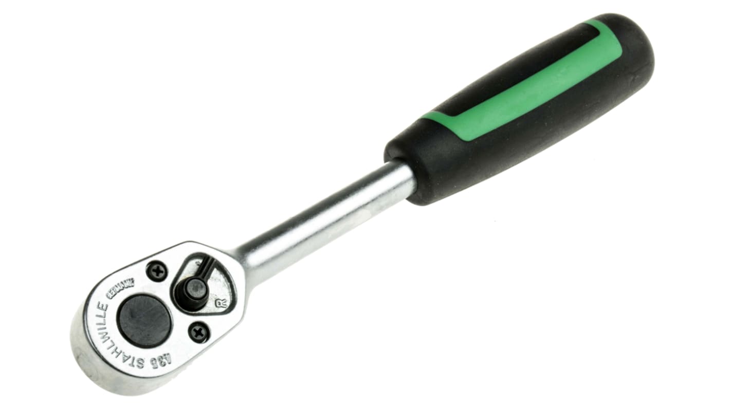 STAHLWILLE 3/8 in Square Ratchet with Ratchet Handle, 193 mm Overall