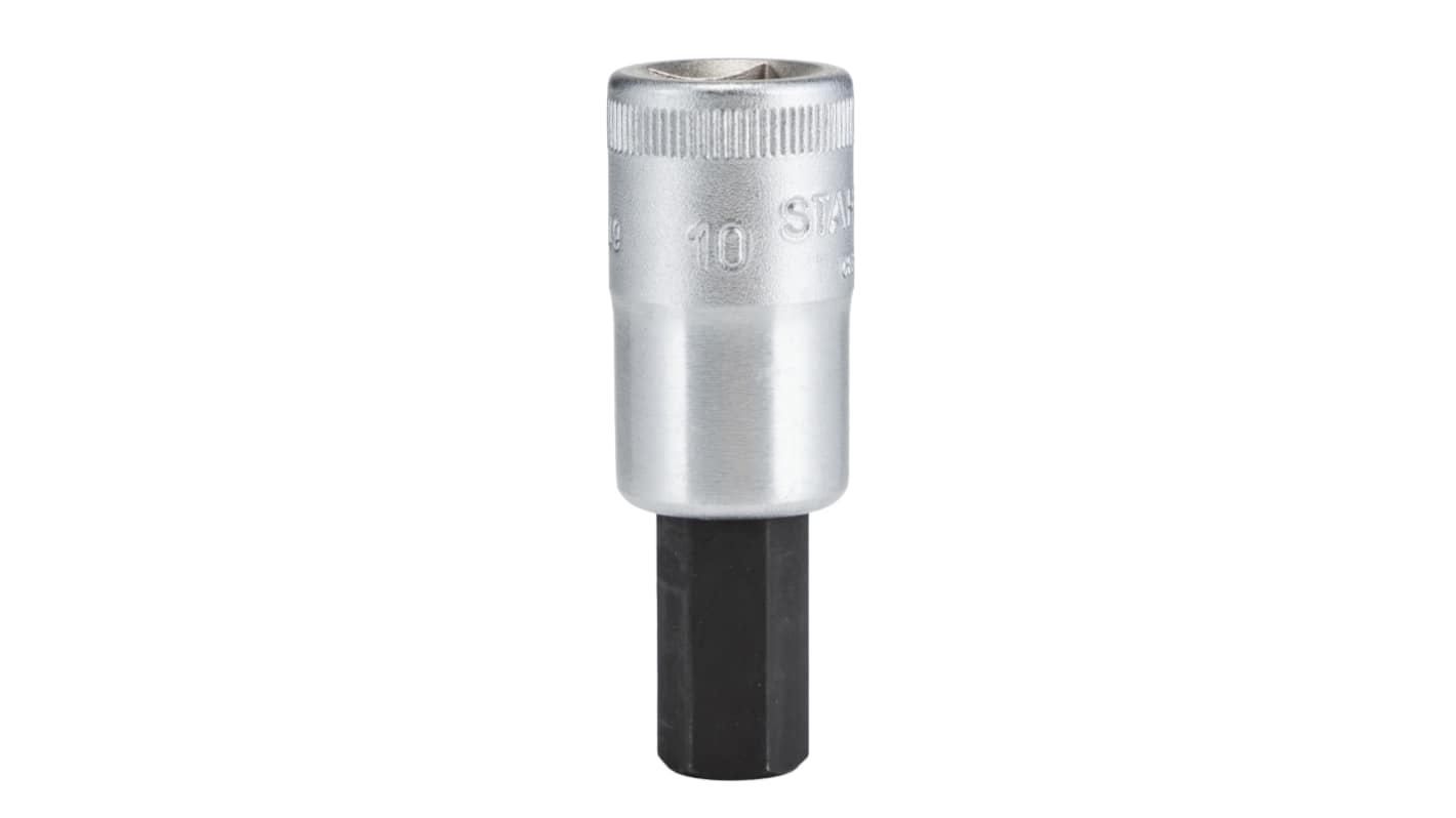 STAHLWILLE 3/8 in Drive Bit Socket, Hex Bit, 10mm, 52 mm Overall Length