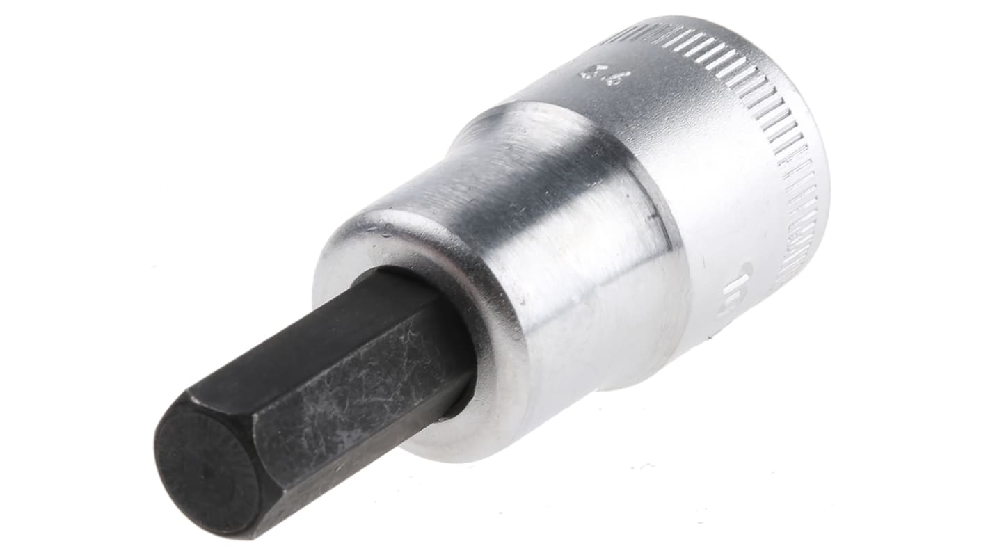 STAHLWILLE 1/2 in Drive Bit Socket, Hex Bit, 10mm, 60 mm Overall Length