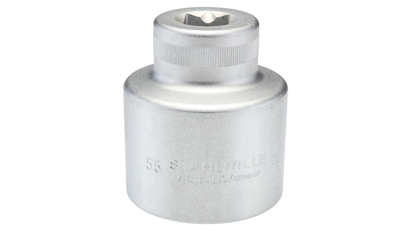 STAHLWILLE 3/4 in Drive 55mm Standard Socket, 6 point, 80 mm Overall Length