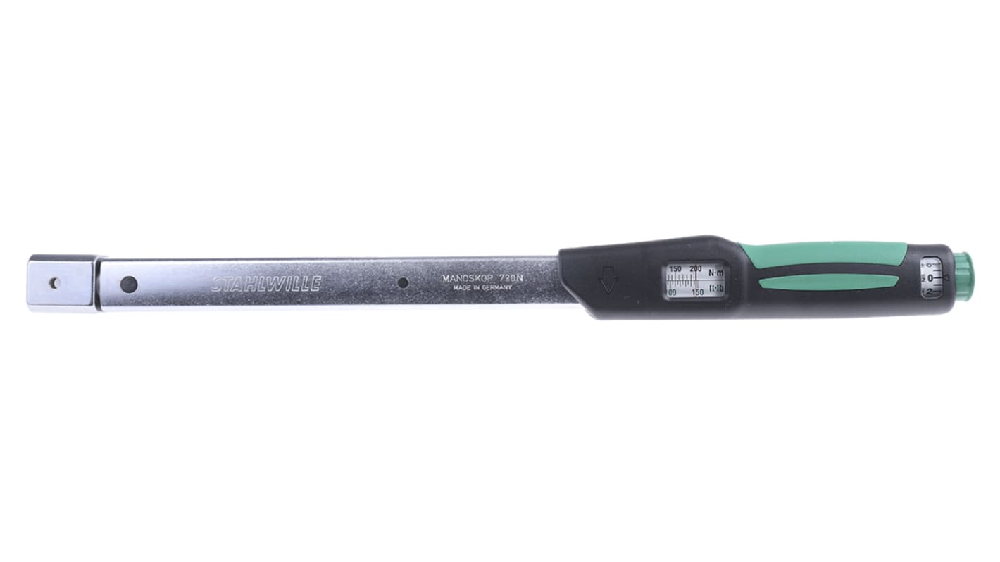Chiave dinamometrica a scatto STAHLWILLE, attacco quadrato, coppia da 40 → 200Nm, prec. ±3%