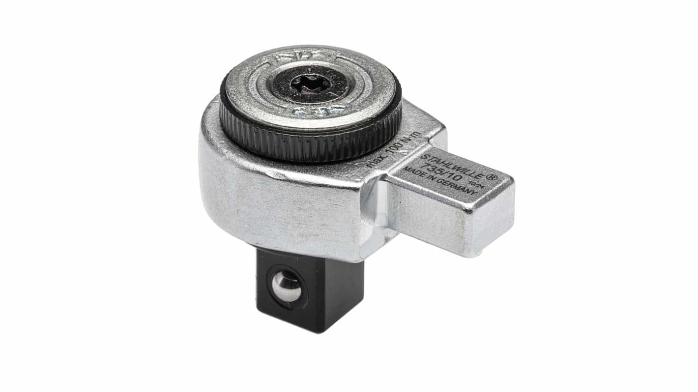 STAHLWILLE 735 Series Reversible Ratchet Insert, 1/2 in, 9 x 12 Insert, Chrome Finish