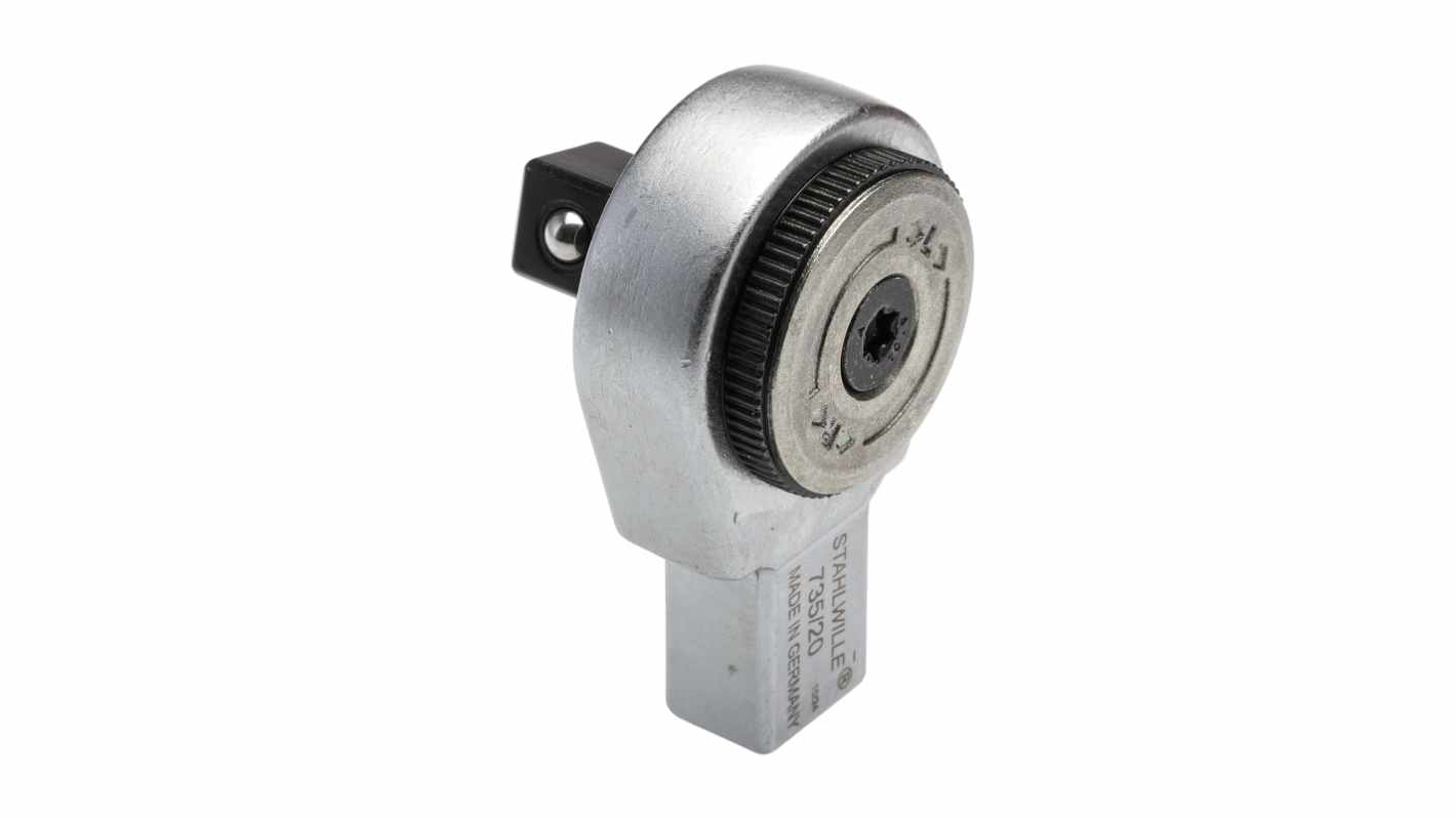 STAHLWILLE 735 Series Reversible Ratchet Insert, 1/2 in, 14 x 18 Insert, Chrome Finish