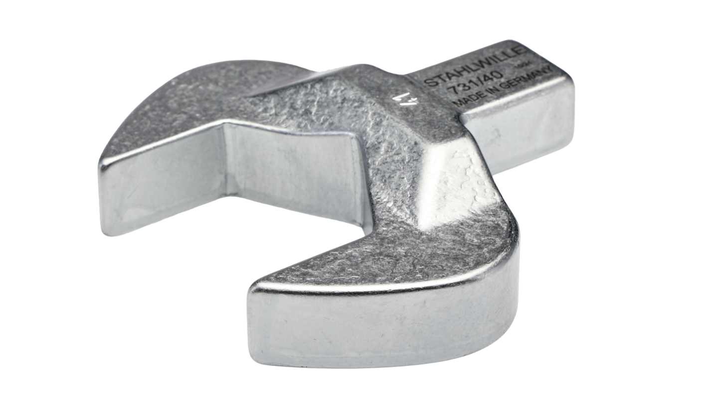 STAHLWILLE 731/40 Series Open Ended Insert Spanner Head, 41 mm, 14 x 18mm Insert, Chrome Finish