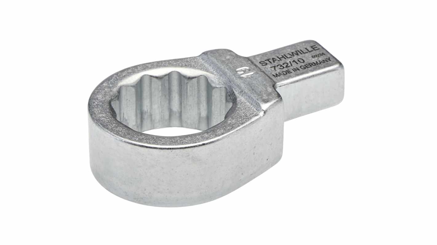 STAHLWILLE 732/10 Series Round Spanner Head, 19 mm, 9 x 12mm Insert, Chrome Finish