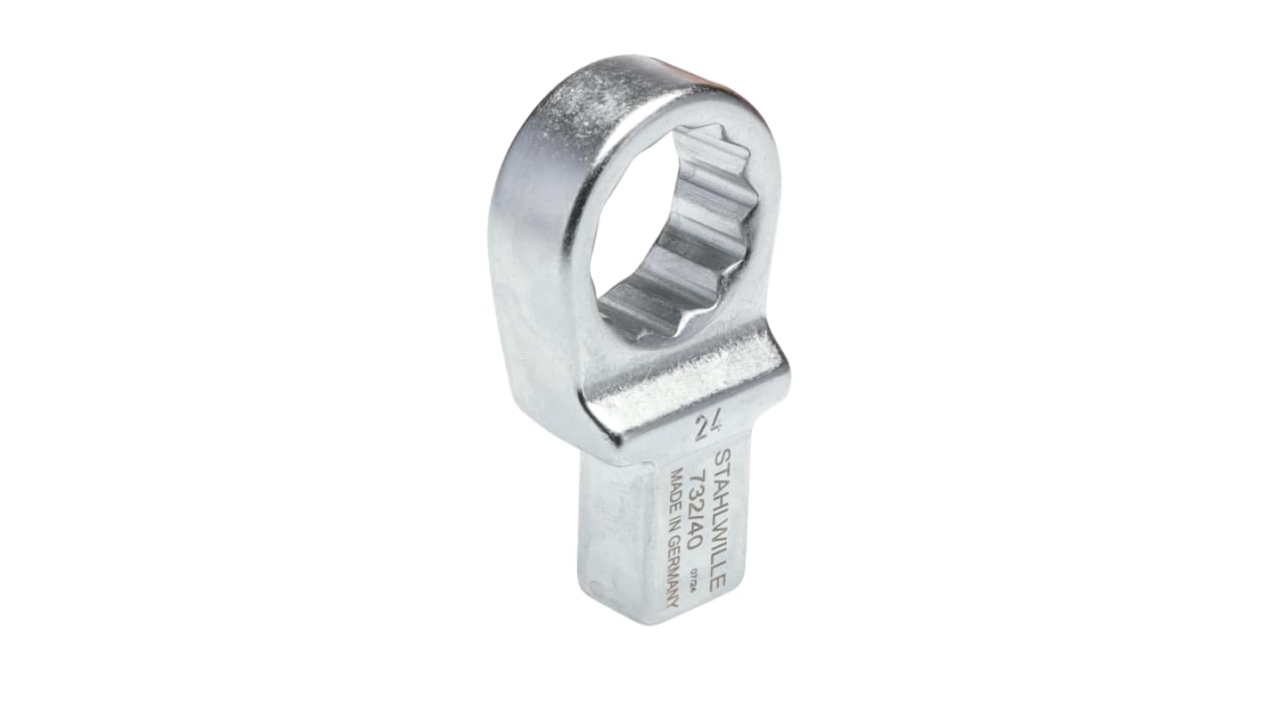 STAHLWILLE 5822 Series Spanner Head, 24 mm, 14 x 18mm Insert, Chrome Finish