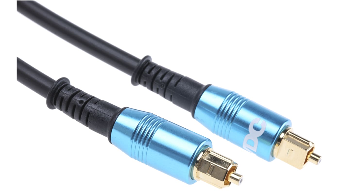 Van Damme Male TOSlink to Male TOSlink Optical Audio Cable, 1m