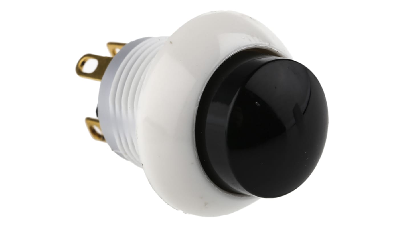 Otto Push Button Switch, Momentary, Panel Mount, 12mm Cutout, DPDT, 28V dc, IP64