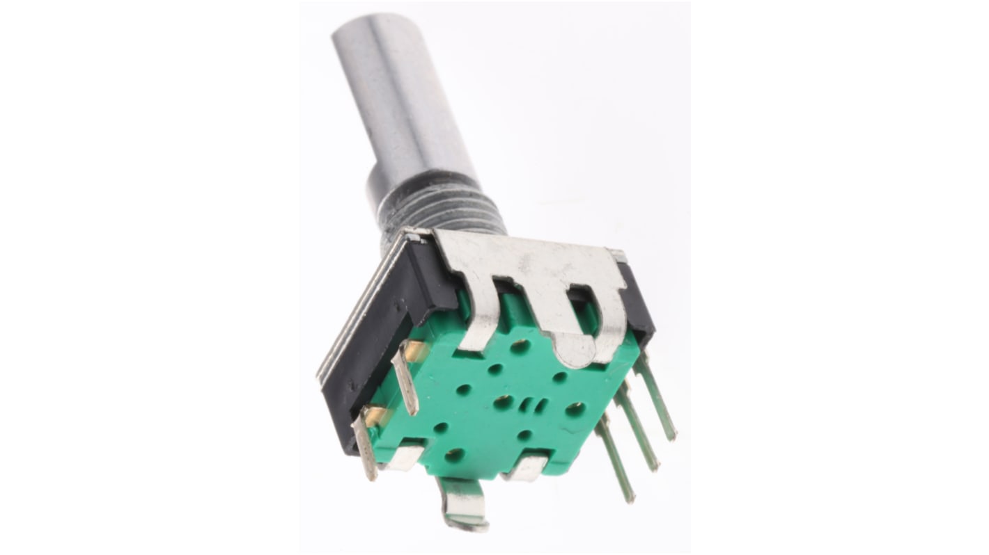 Bourns 24 Pulse Incremental Mechanical Rotary Encoder with a 6 mm Flat Shaft (Not Indexed), Through Hole