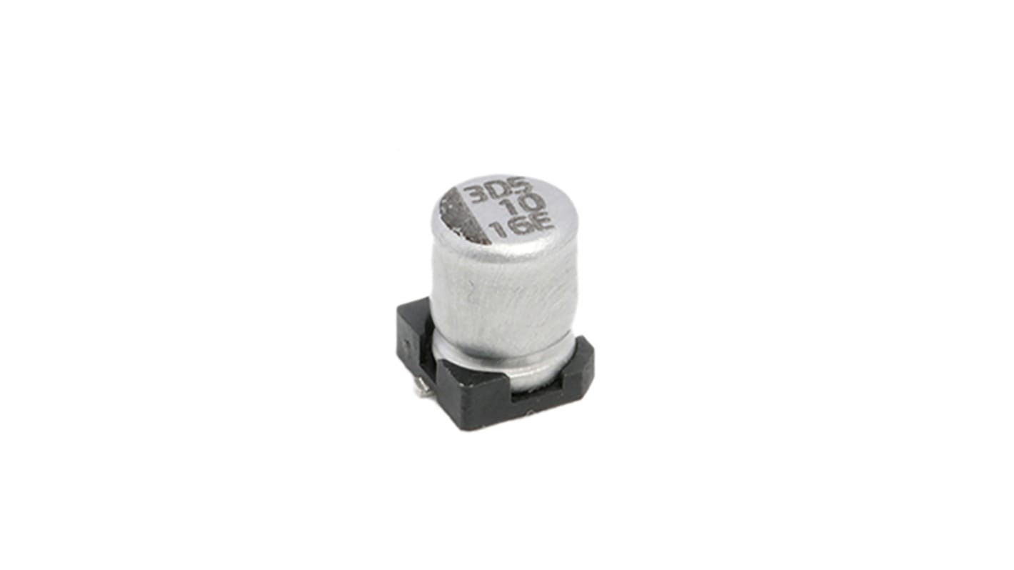 NIC Components 10μF Aluminium Electrolytic Capacitor 16V dc, Surface Mount - NACE100M16V4X5.5TR13F