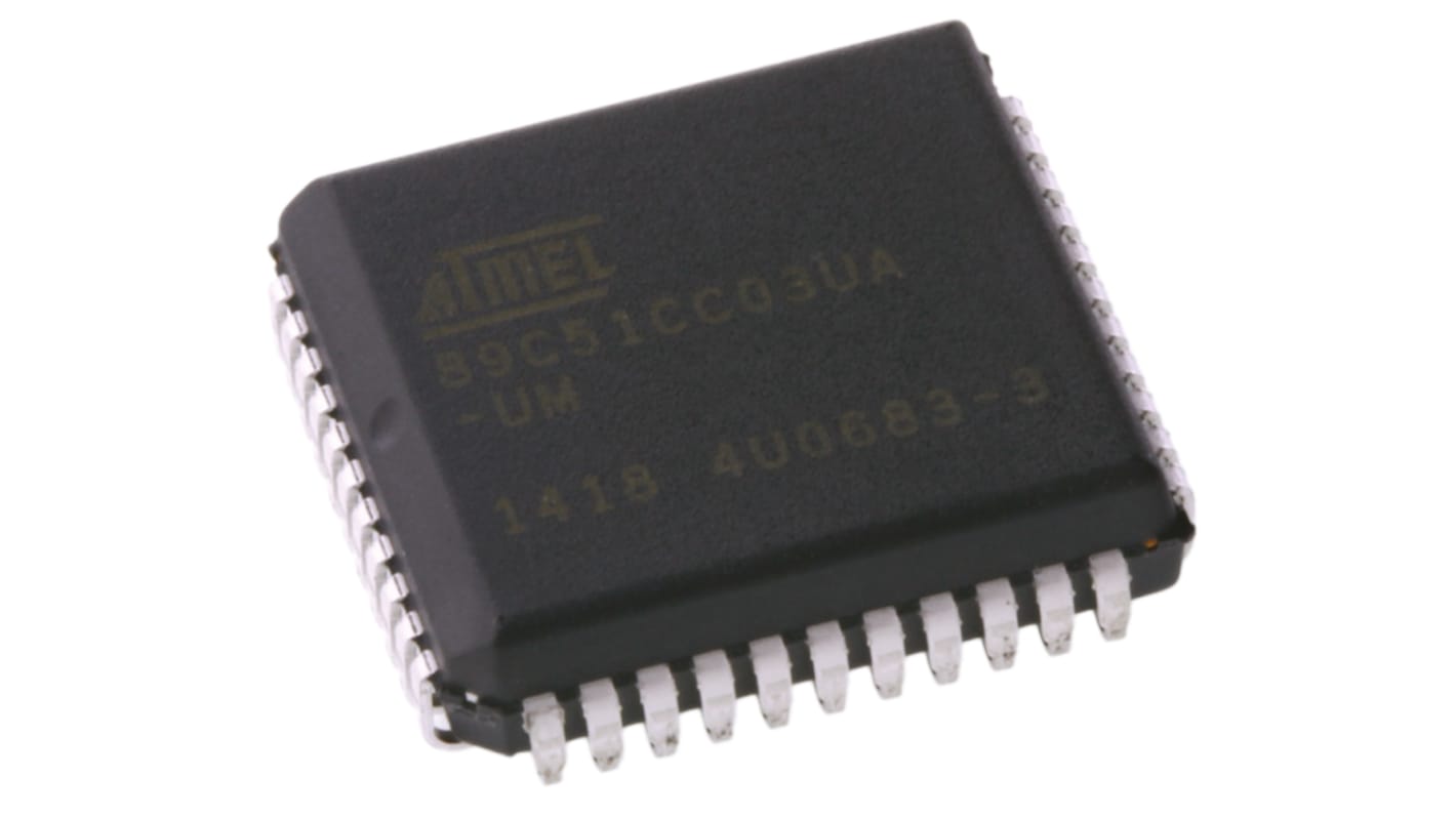 Atmel AT89C系列单片机, 8051内核, 44针, PLCC封装, 1CAN通道
