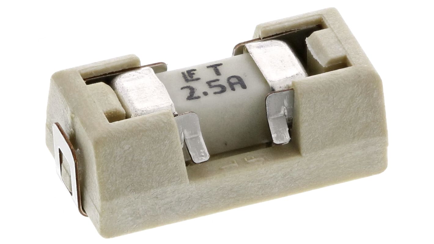 Littelfuse T贴片一次性保险丝, 2.5A, 125V, 9.73mm长 x 5.03mm宽 x 3.81mm高