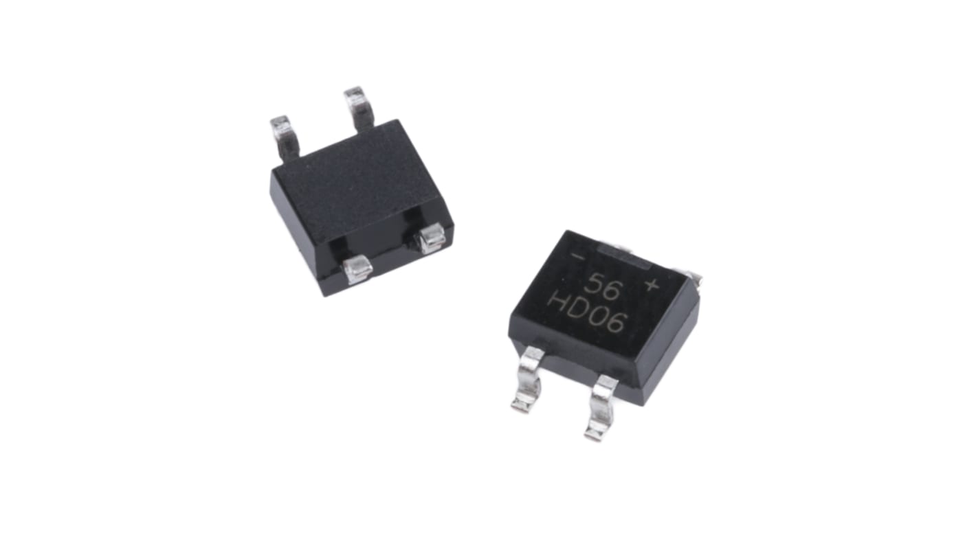 Diodes Inc Bridge Rectifier, 800mA, 600V, 4-Pin