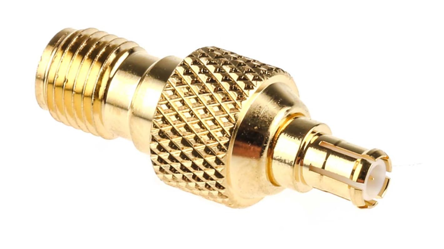 RS PRO Straight 50Ω RF Adapter MCX Plug to SMA Socket 6GHz