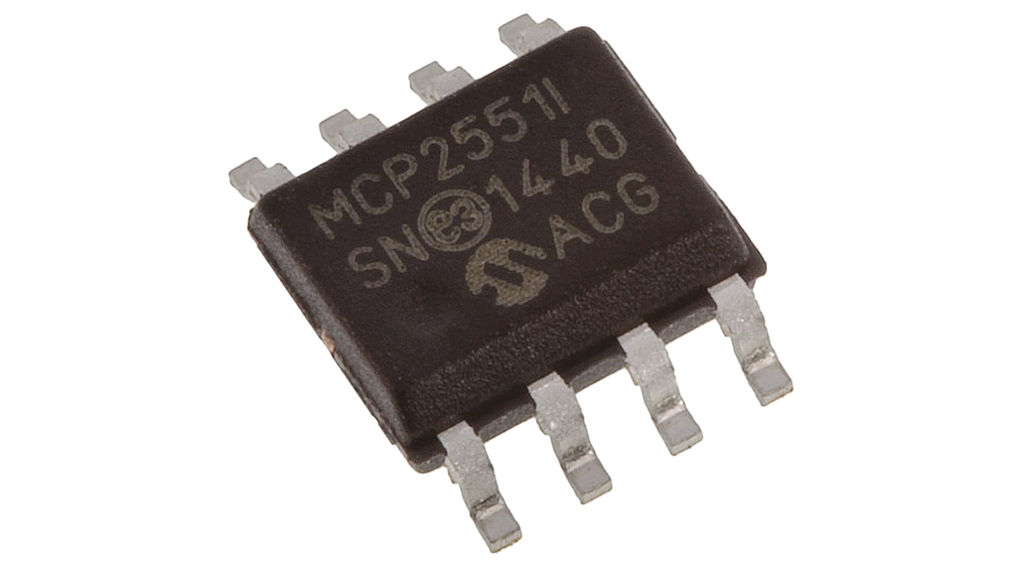 Microchip MCP2551-I/SN, CAN Transceiver 1Mbps ISO 11898, 8-Pin SOIC