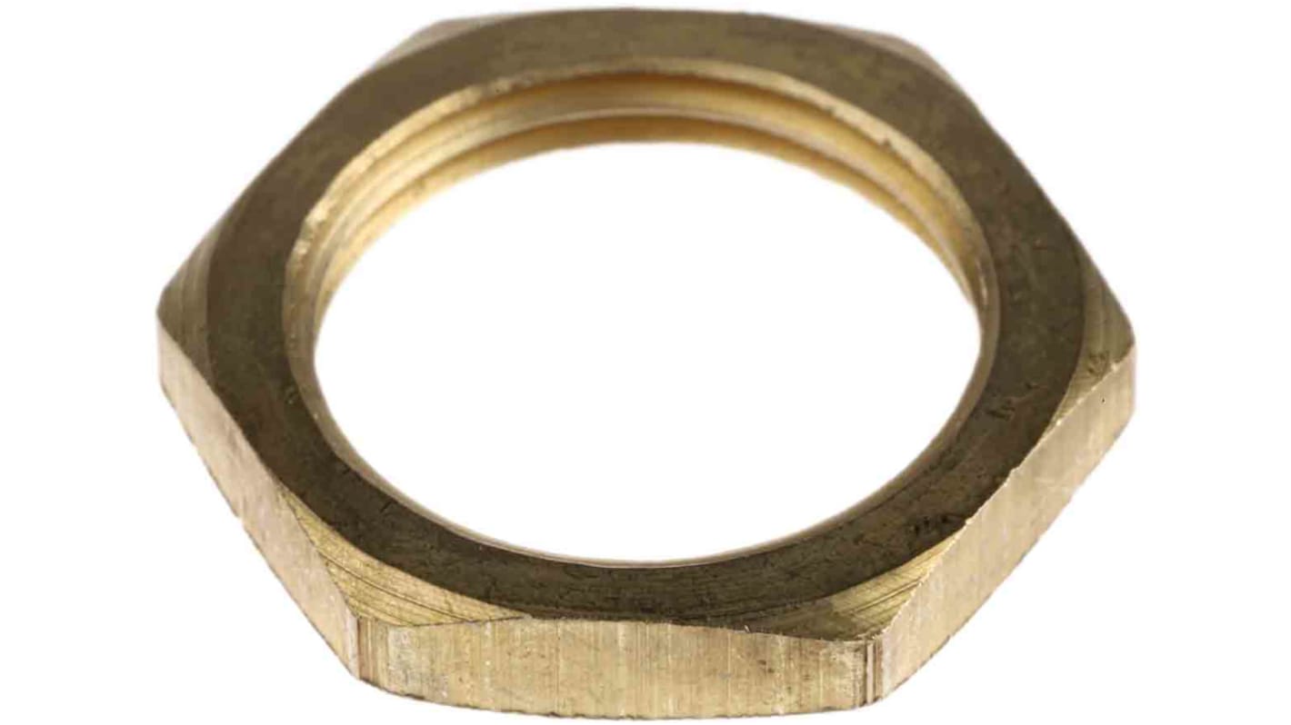 Kopex Locknut, Conduit Fitting, 20mm Nominal Size, M20, Brass