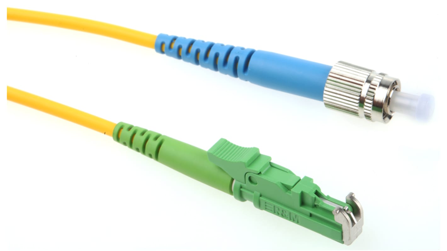 RS PRO OS1 Single Mode OS1 Fibre Optic Cable, 9/125μm, Yellow, 1m