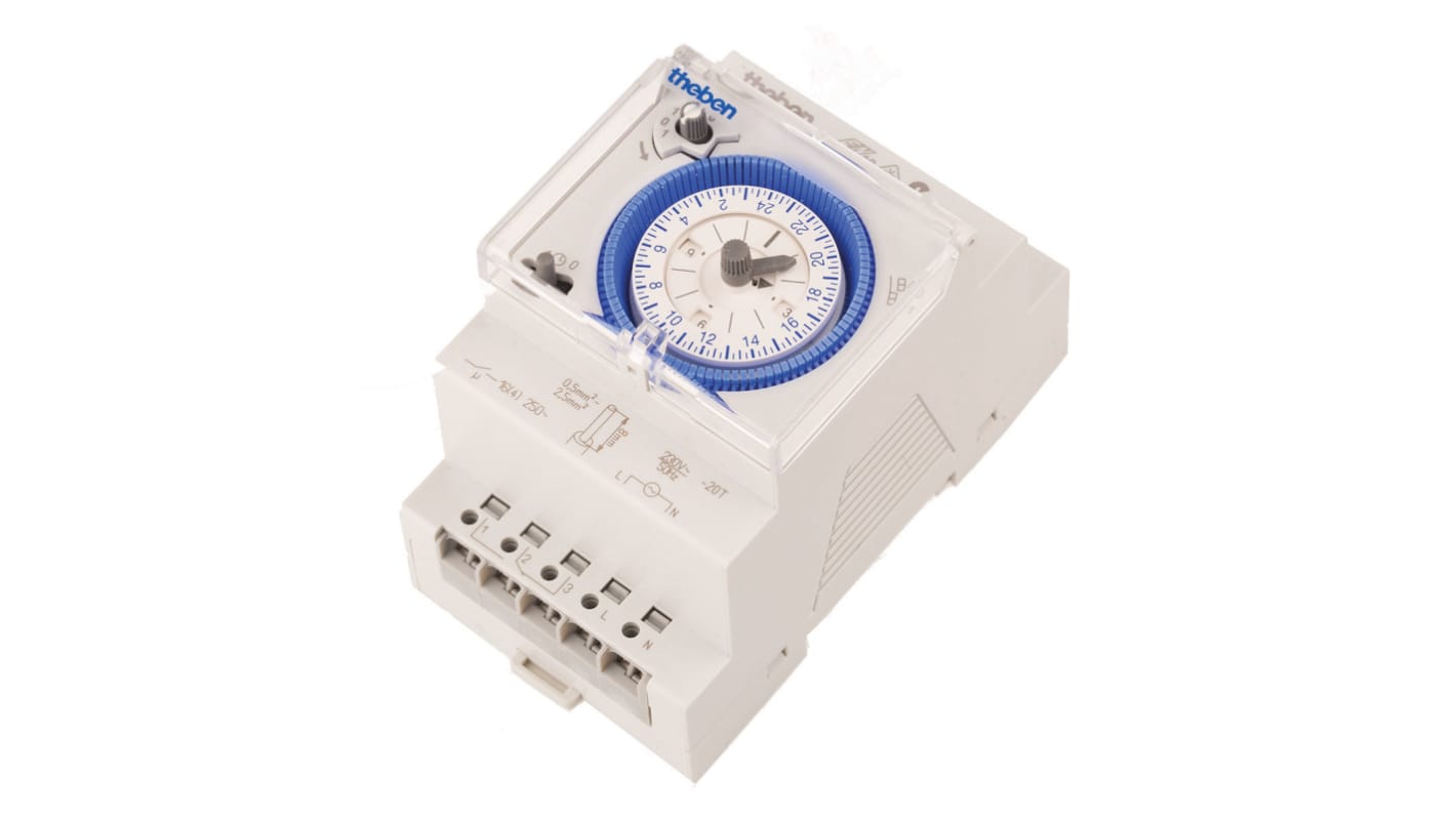 Theben Analogue DIN Rail Time Switch 230 V ac, 1-Channel