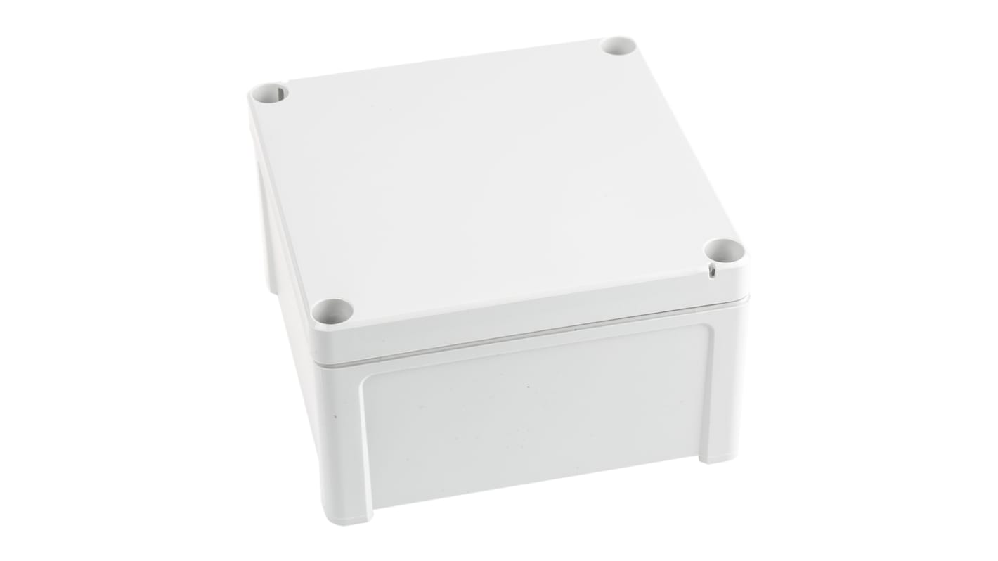 Fibox TEMPO Series Grey ABS Enclosure, IP65, Grey Lid, 130 x 130 x 75mm