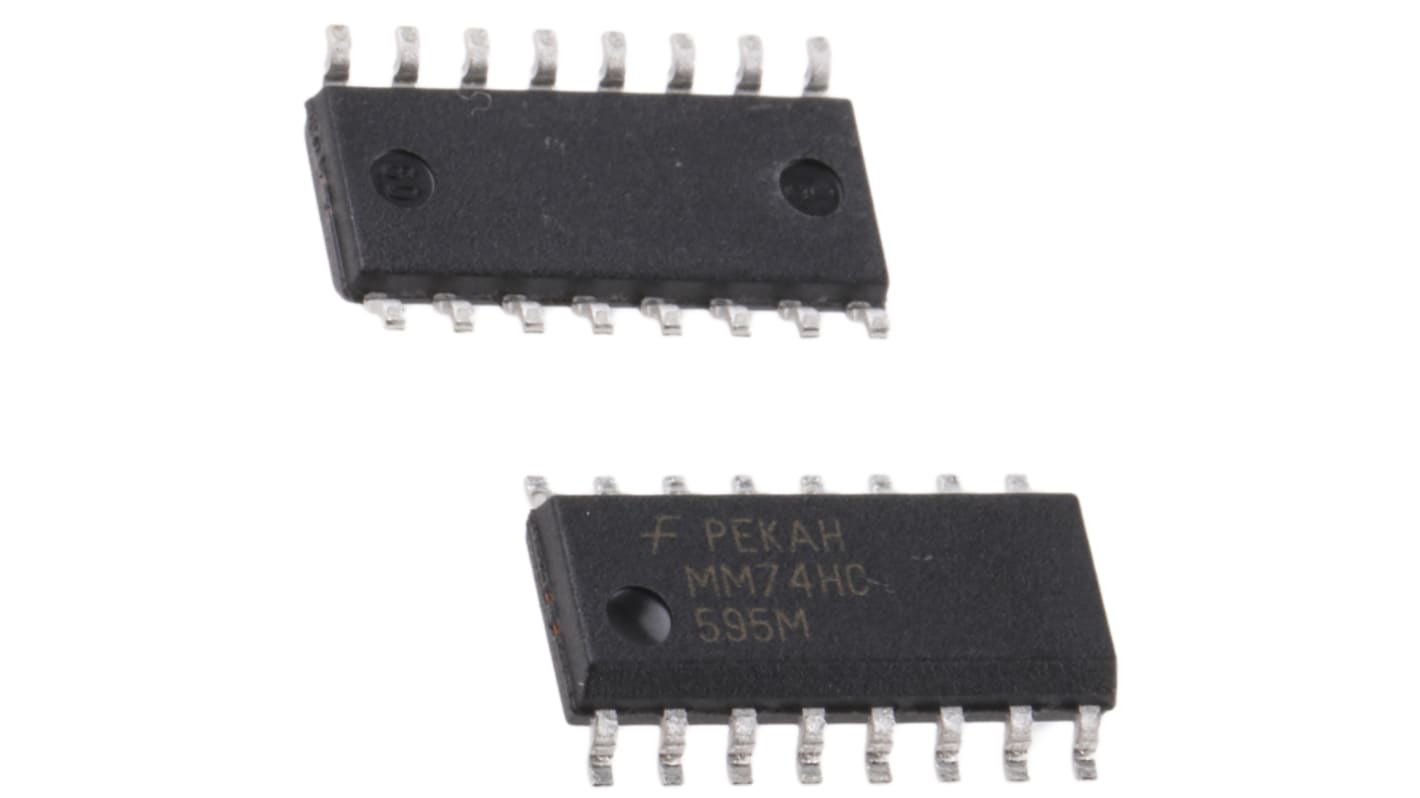 Shift Register MM74HC595MX, stadi 8, 74HC, SOIC, 16-Pin 1