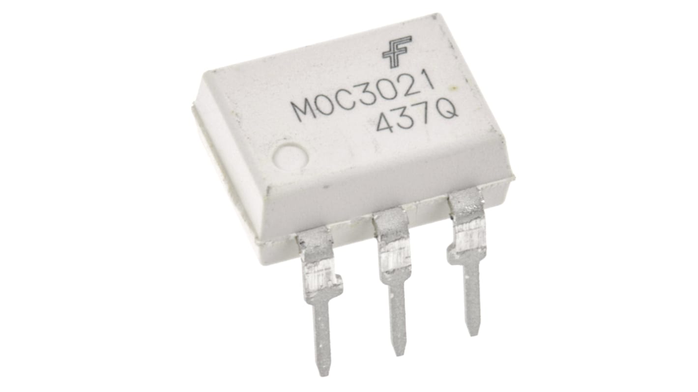 onsemi, MOC3021M DC Input Triac Output Optocoupler, Through Hole, 6-Pin DIP