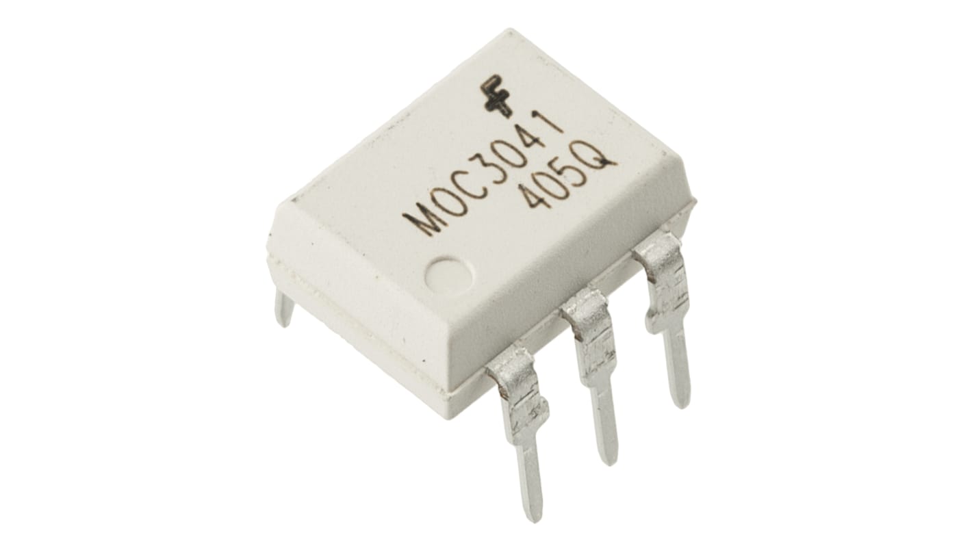 onsemi, MOC3041M DC Input Triac Output Optocoupler, Through Hole, 6-Pin DIP