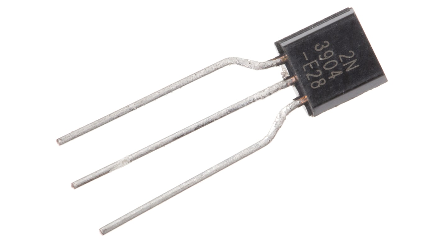 Tranzisztor 2N3904TA, NPN, 200 mA, 40 V, 300 MHz, 3-tüskés Egyszeres