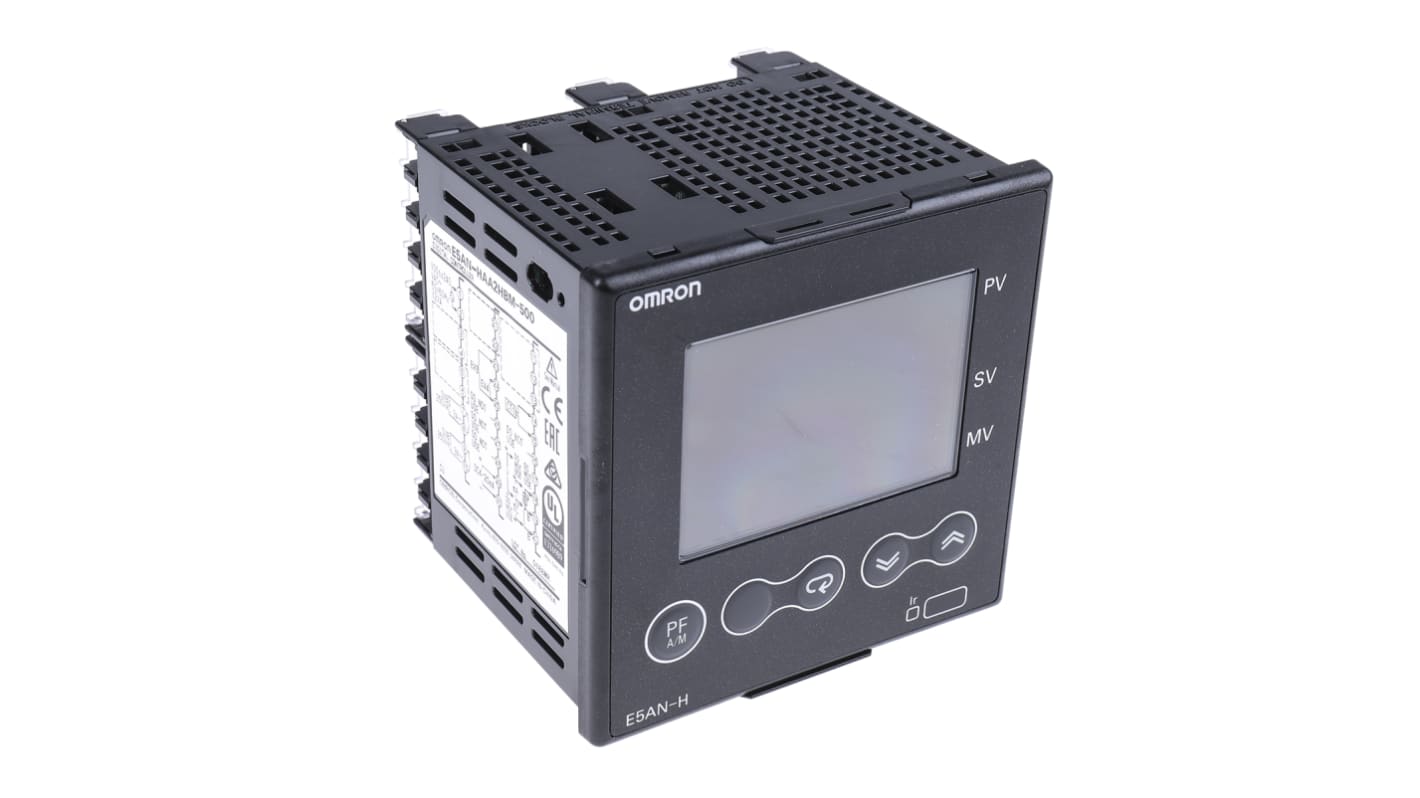 Rs-Online Termoregolatori PID Omron E5AN 100 → 240 V c.a. 96 x 96mm 2 uscite Relè ausiliario