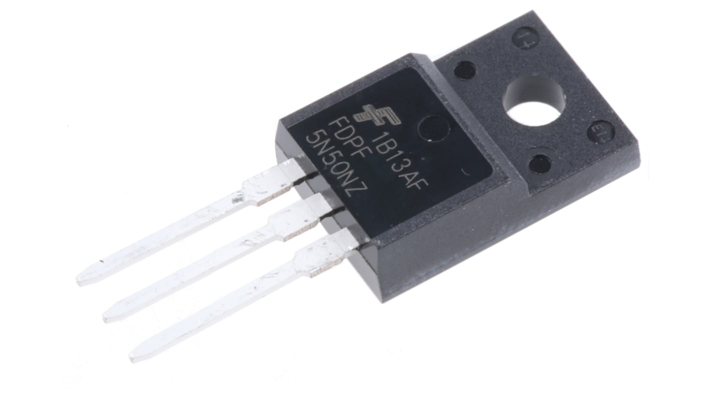onsemi UniFET N-Channel MOSFET, 4.5 A, 500 V, 3-Pin TO-220F FDPF5N50NZ