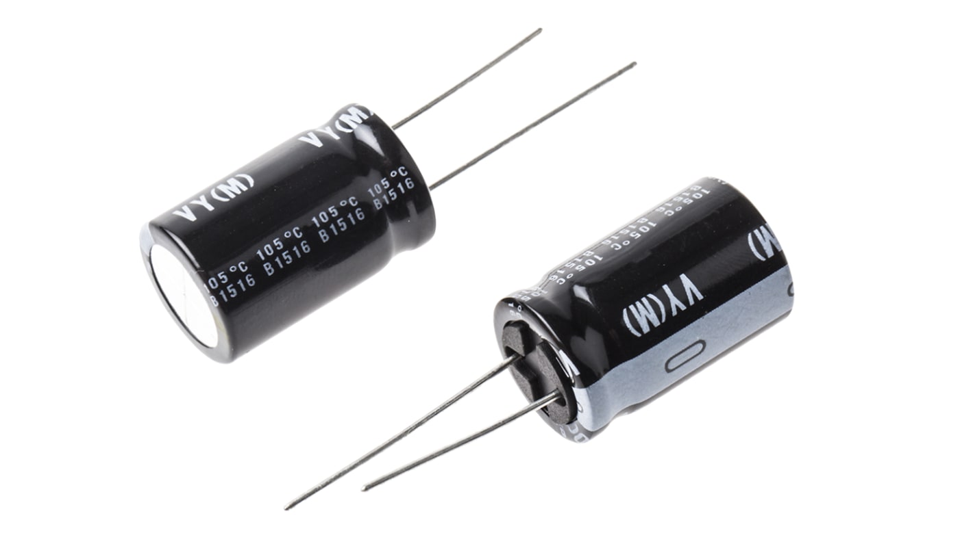 Nichicon 1000μF Aluminium Electrolytic Capacitor 63V dc, Radial, Through Hole - UVY1J102MHD