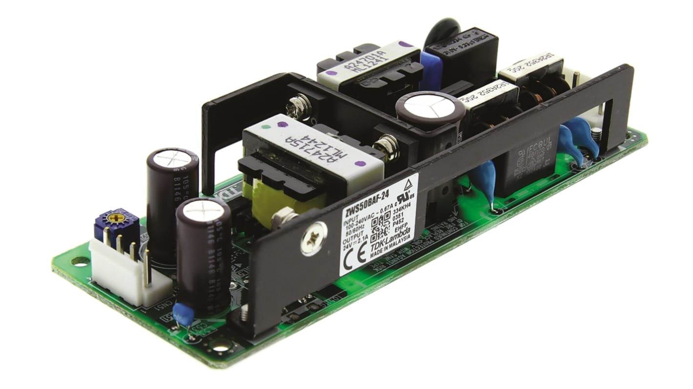 Alimentatore switching TDK-Lambda ZWS50BAF-24, 50W, ingresso 120 → 370 V dc, 85 → 265 V ac, uscita 24V