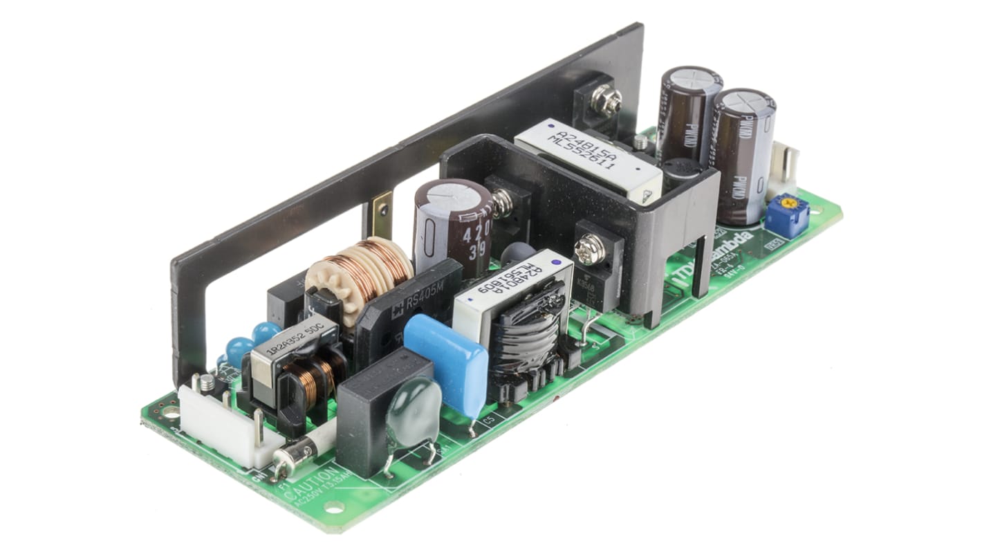 TDK-Lambda Switching Power Supply, ZWS75BAF-24, 24V dc, 3.2A, 76.8W, 1 Output, 120 → 370 V dc, 85 → 265 V