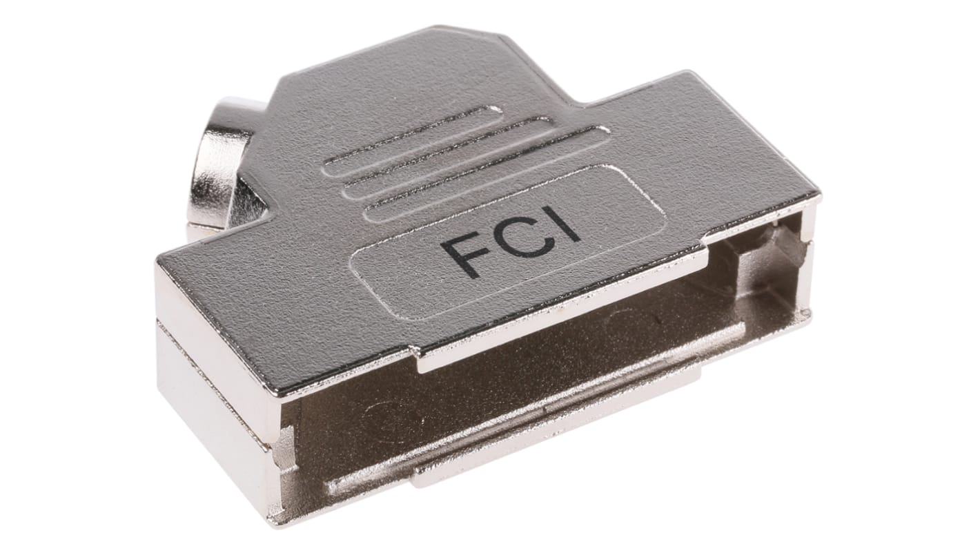 Amphenol Communications Solutions 8655MHR Series Die Cast Zinc Angled D Sub Backshell, 25 Way, Strain Relief