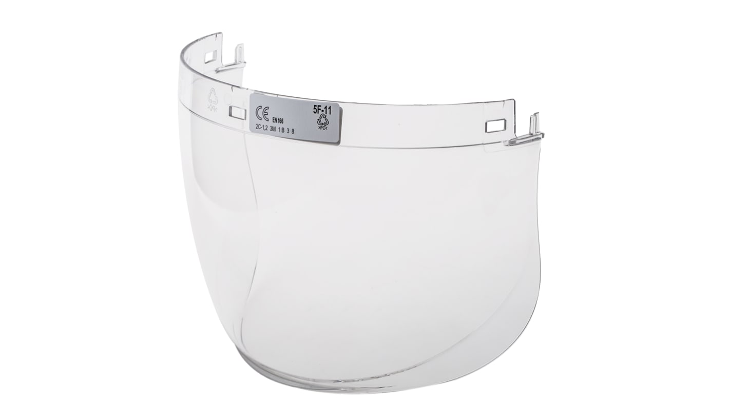 3M Clear PC Visor with Face Guard , Resistant To Liquids, Molten Metal