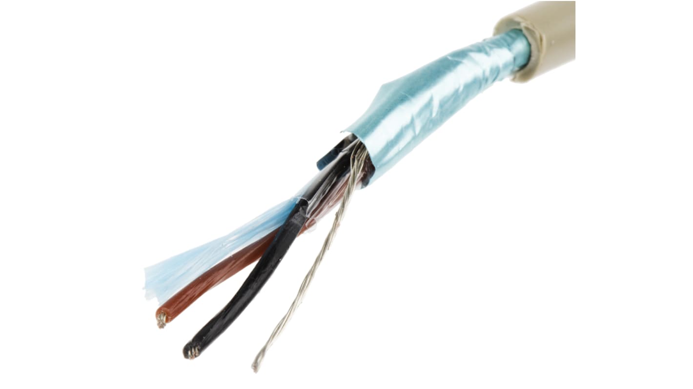 Cable de datos apantallado Alpha Wire ProTekt de 2 conductores, 0.23 mm², 24 AWG, long. 50m, Ø ext. 4.04mm, funda de