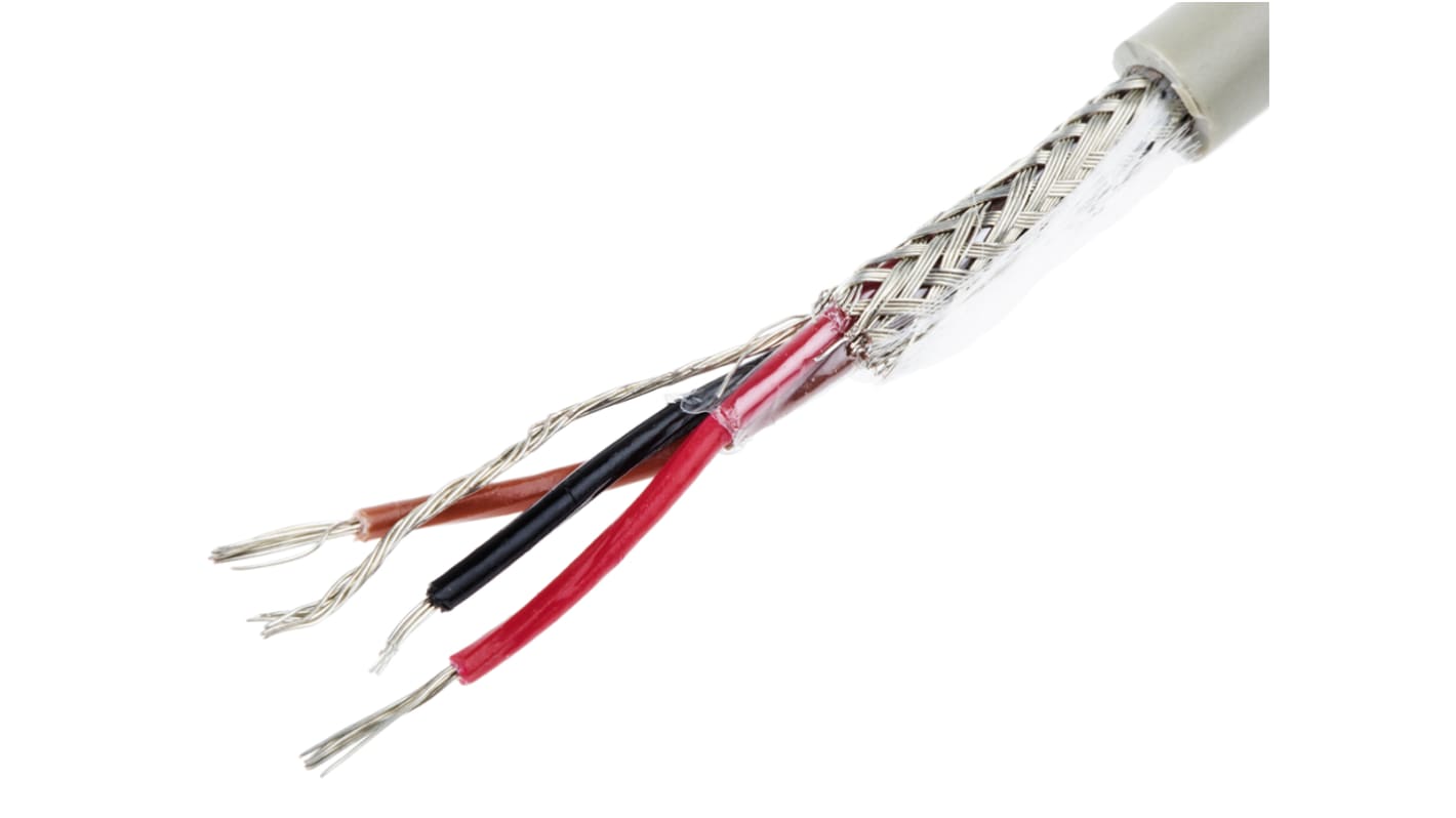 Cable de datos apantallado Alpha Wire ProTekt de 3 conductores, 0.56 mm², 20 AWG, long. 50m, Ø ext. 6.1mm, funda de PVC