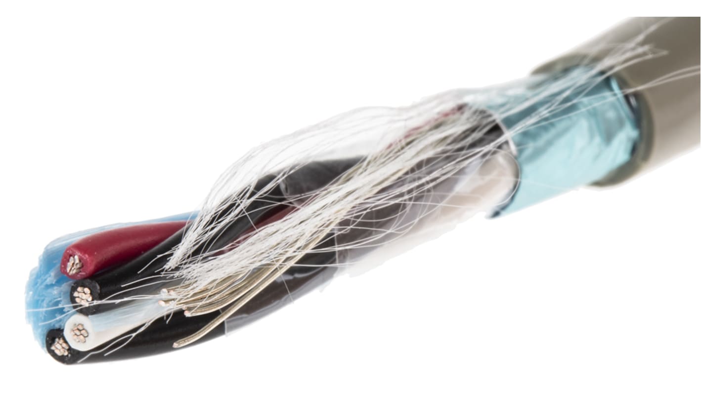 Alpha Wire ProTekt Series Data Cable, 2 Pairs, 4 Cores, 0.14 mm², Screened, 26 AWG, 50m, Screened Shield