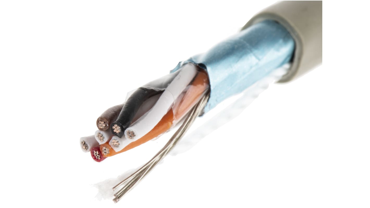 Alpha Wire ProTekt Series Data Cable, 4 Pairs, 8 Cores, 0.14 mm², Screened, 26 AWG, 50m, Screened Shield